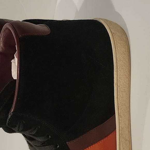 Gucci Authentic Suede High Top Web Coda UK 10 US 11 black suede red - Picture 4 of 10